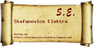 Stefanovics Elektra névjegykártya